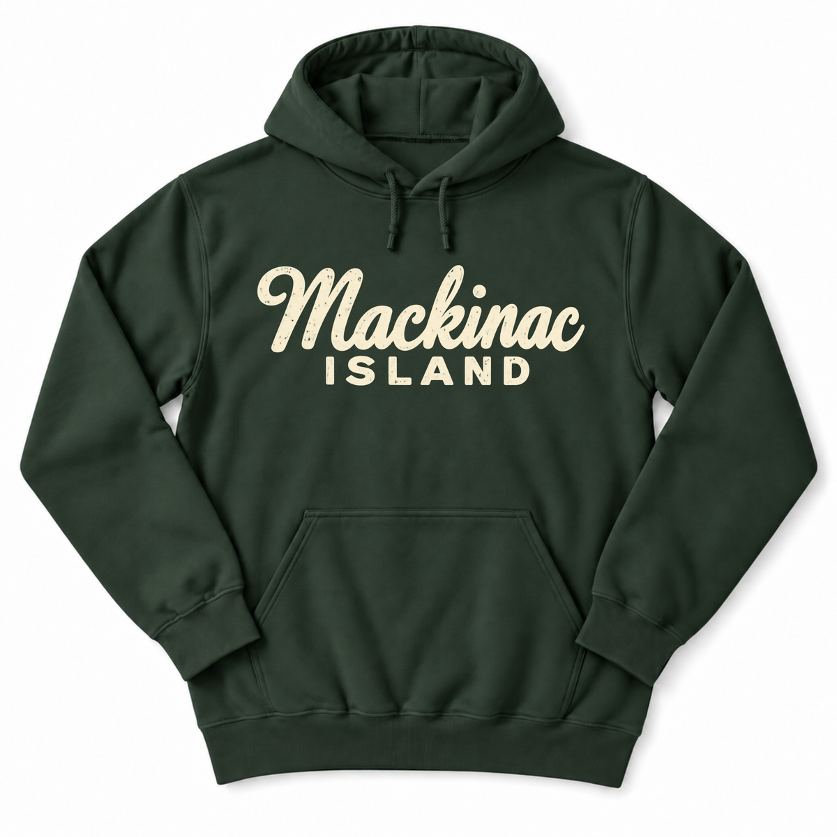 Mackinac Island Heritage Script Hooded Sweatshirt