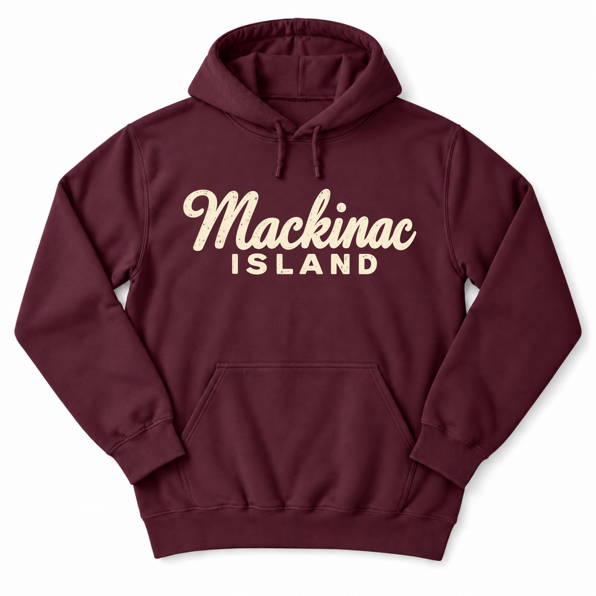 Mackinac Island Heritage Script Hooded Sweatshirt