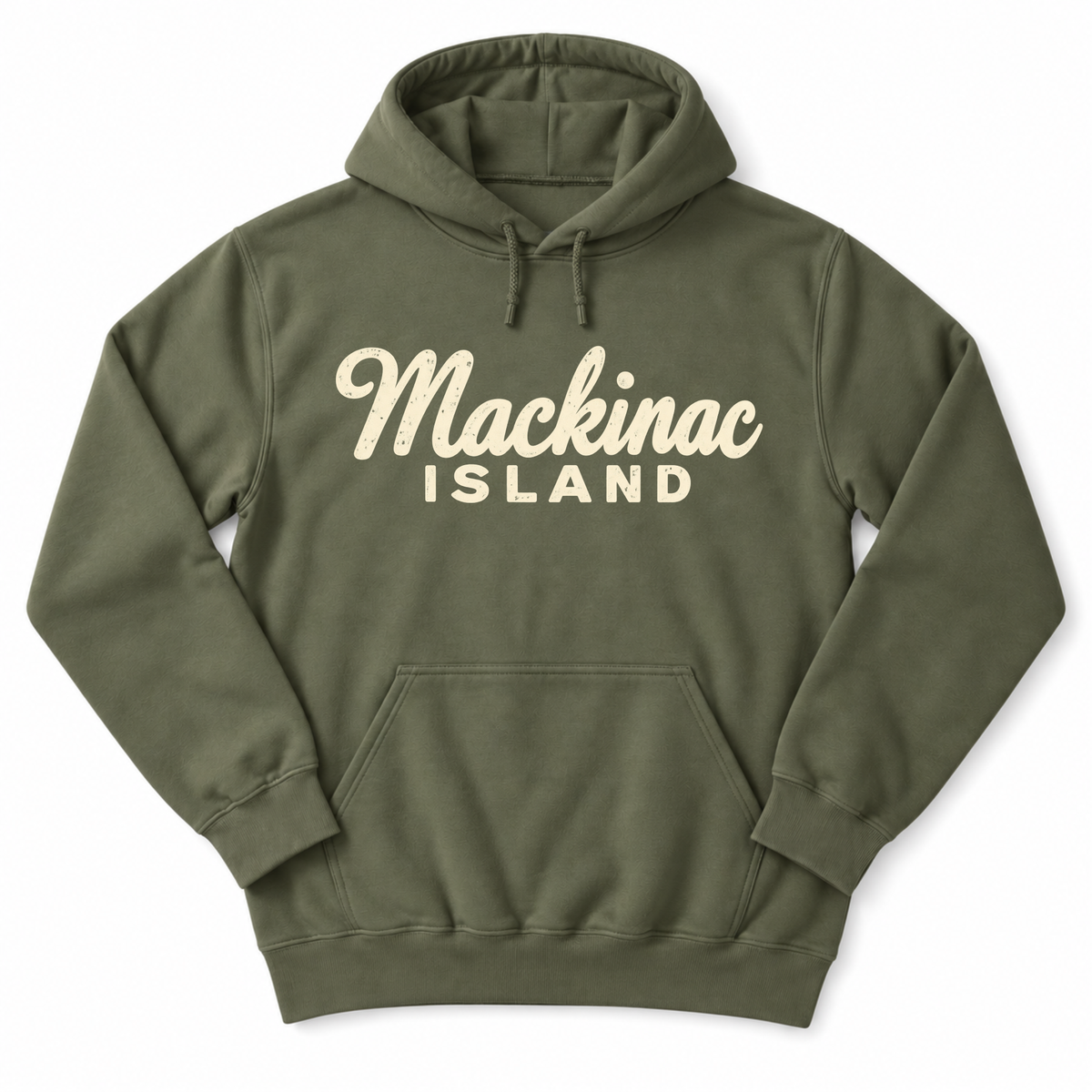 Mackinac Island Heritage Script Hooded Sweatshirt