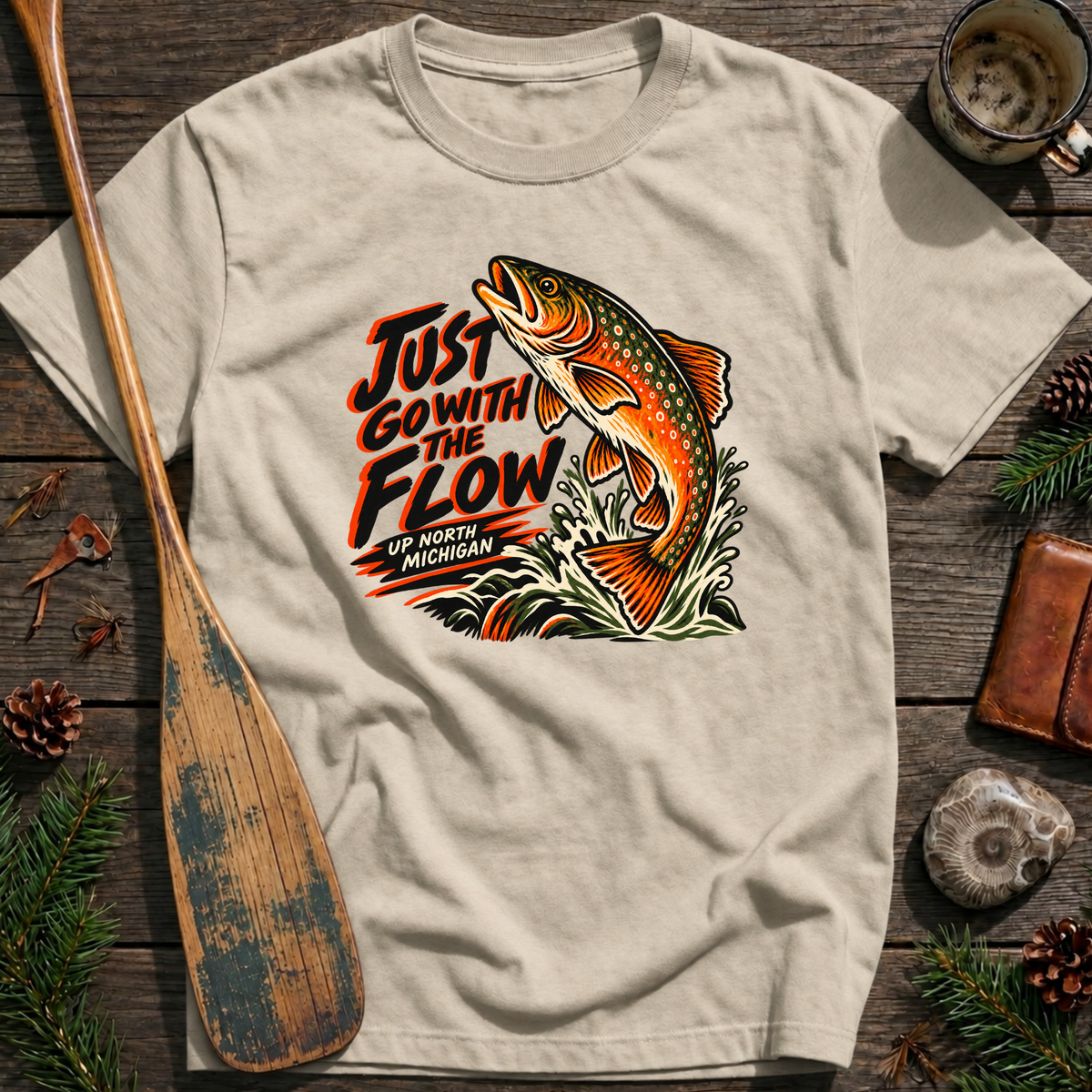 Just Go With The Flow Trout T-Shirt