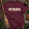 Up North Michigan Folk Wild Typography T-Shirt
