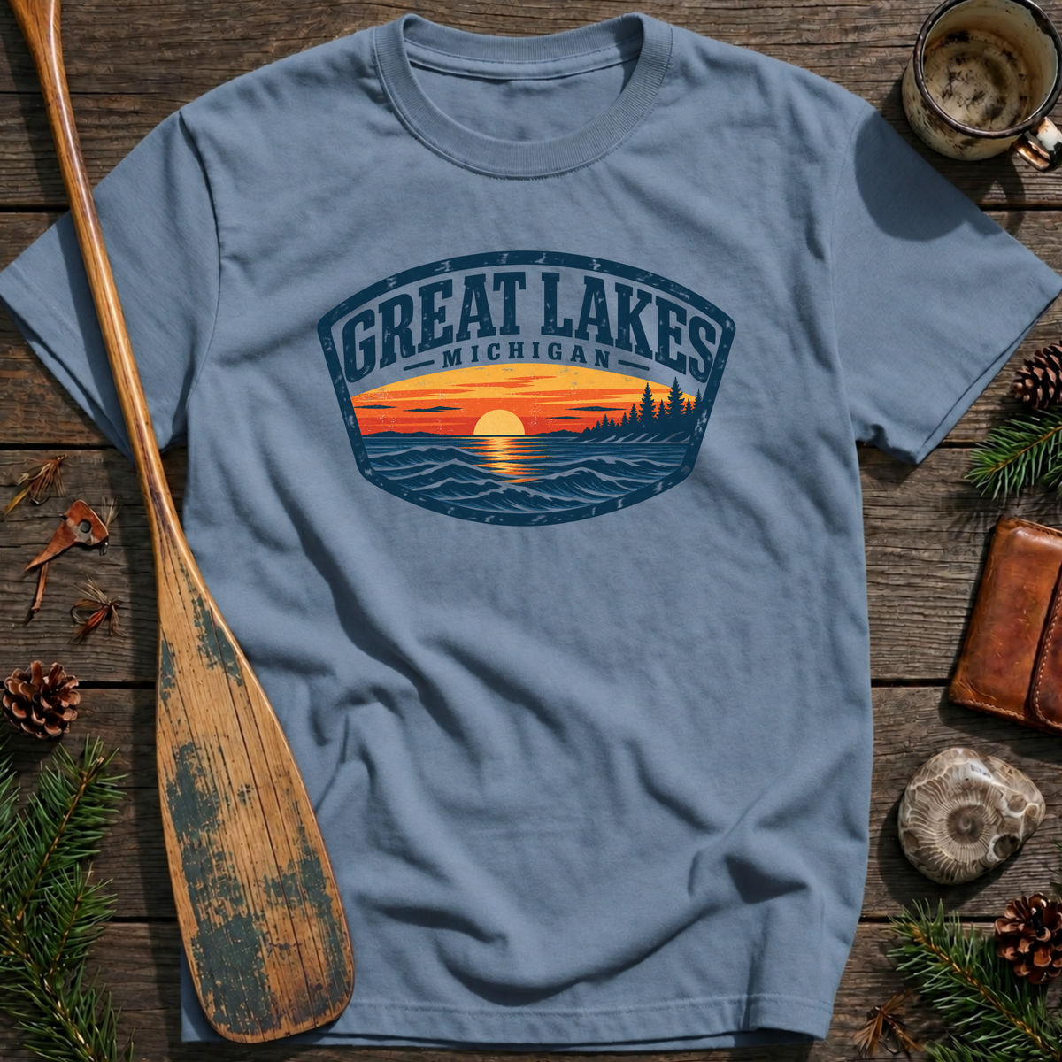 Great Lakes Michigan Sunset T-Shirt