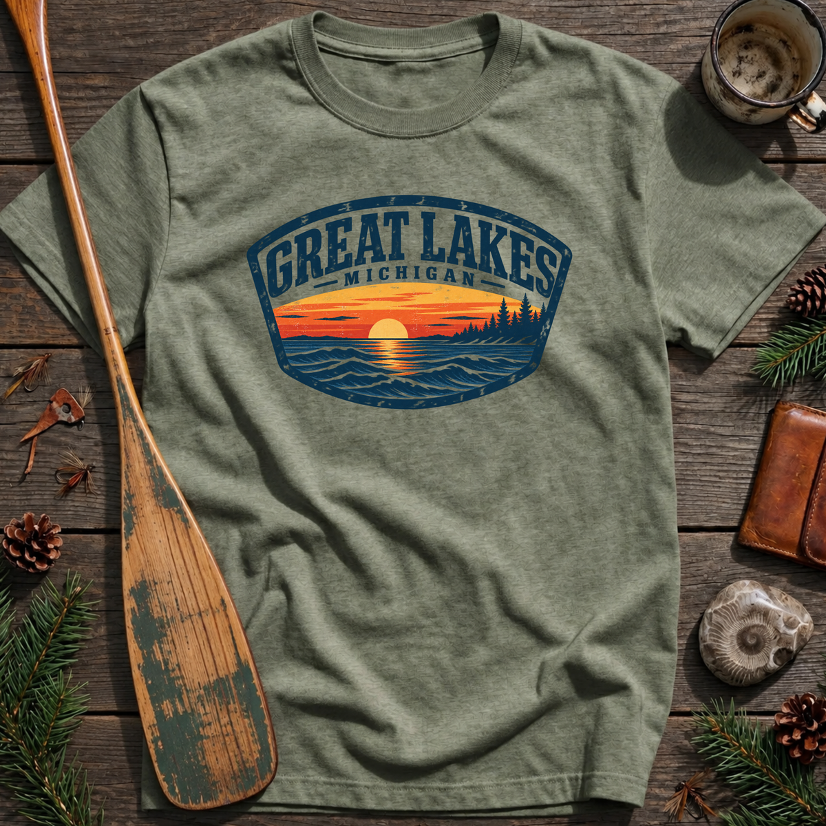 Great Lakes Michigan Sunset T-Shirt