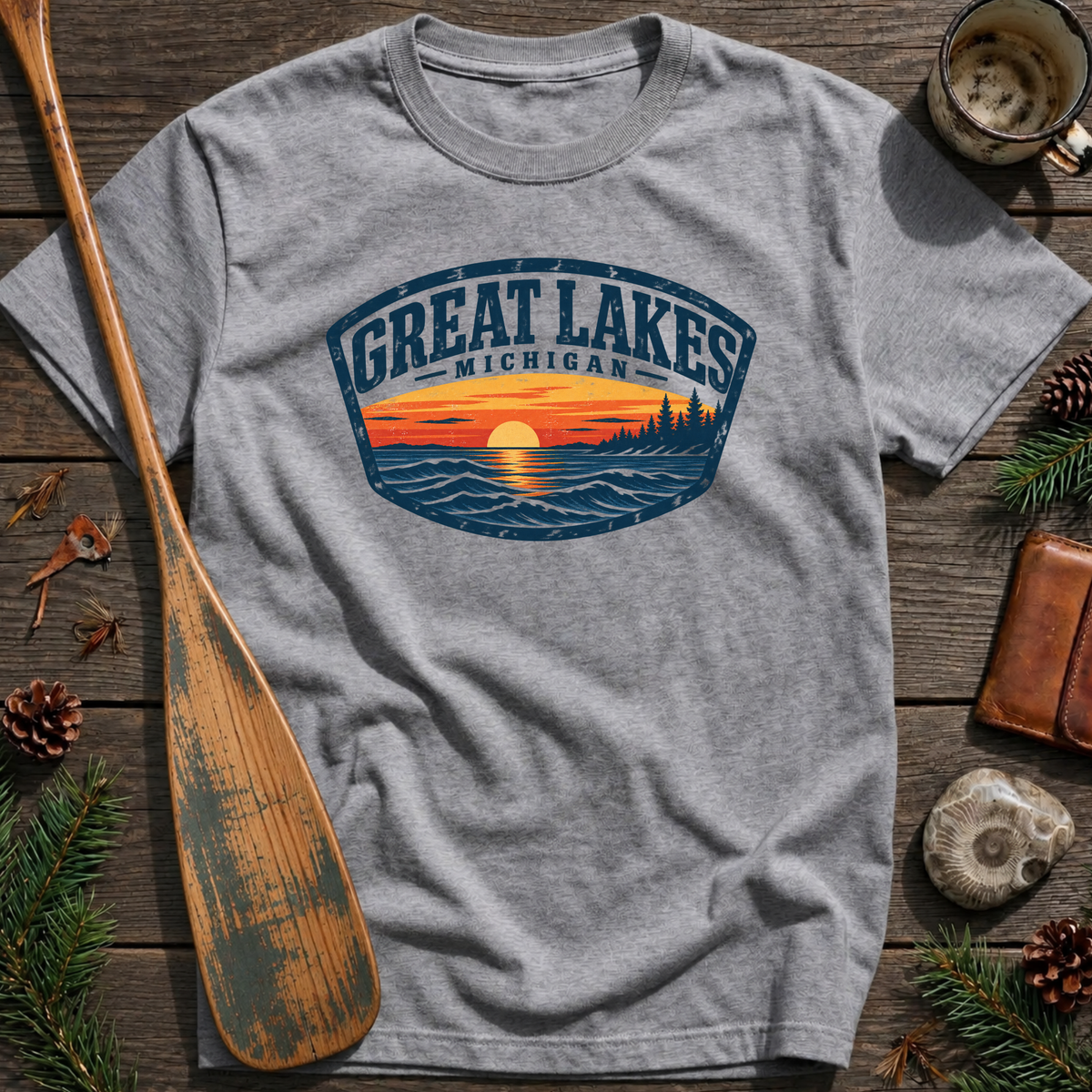 Great Lakes Michigan Sunset T-Shirt