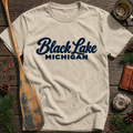 Black Lake Michigan Heritage Script T-Shirt