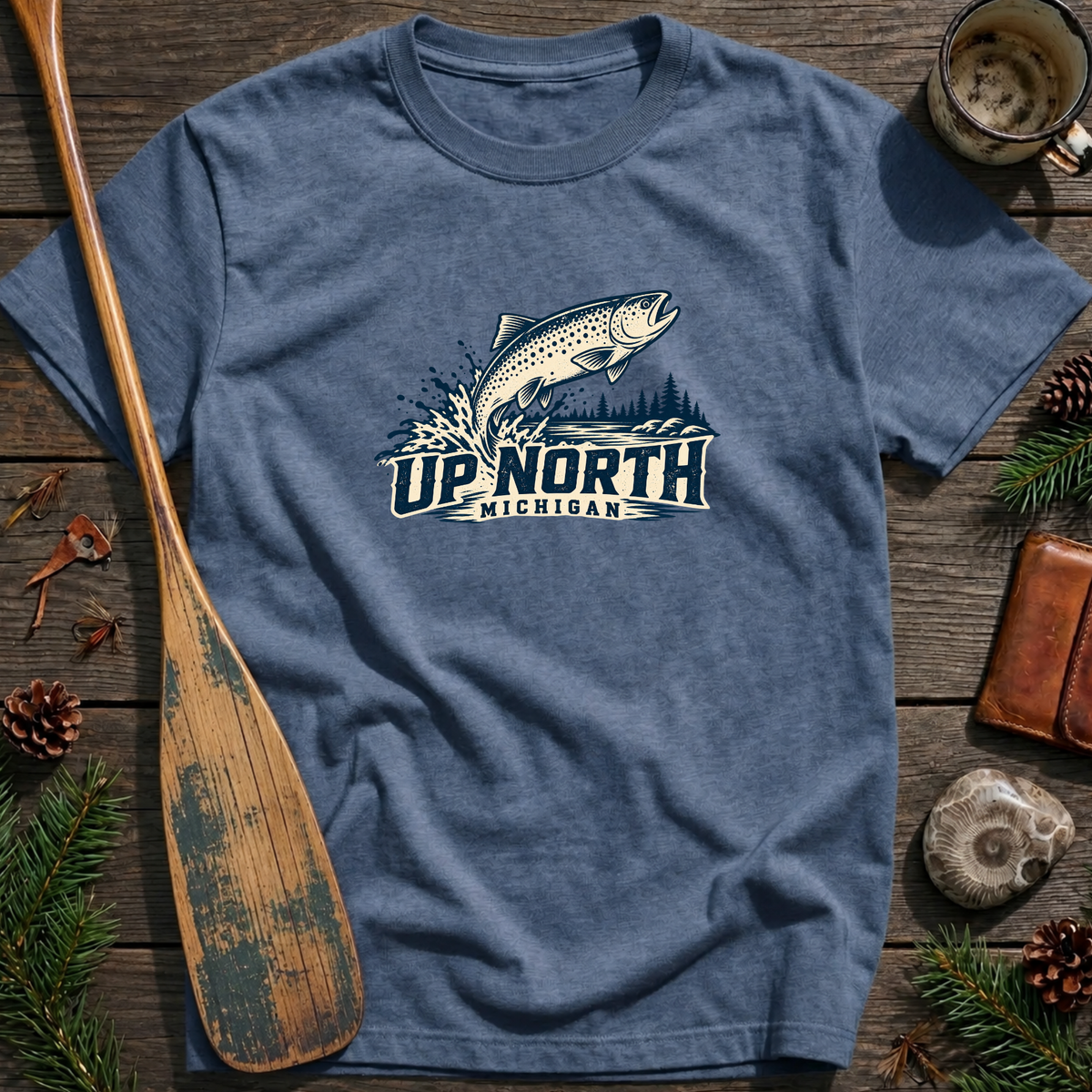 Up North Leaping Trout T‑Shirt
