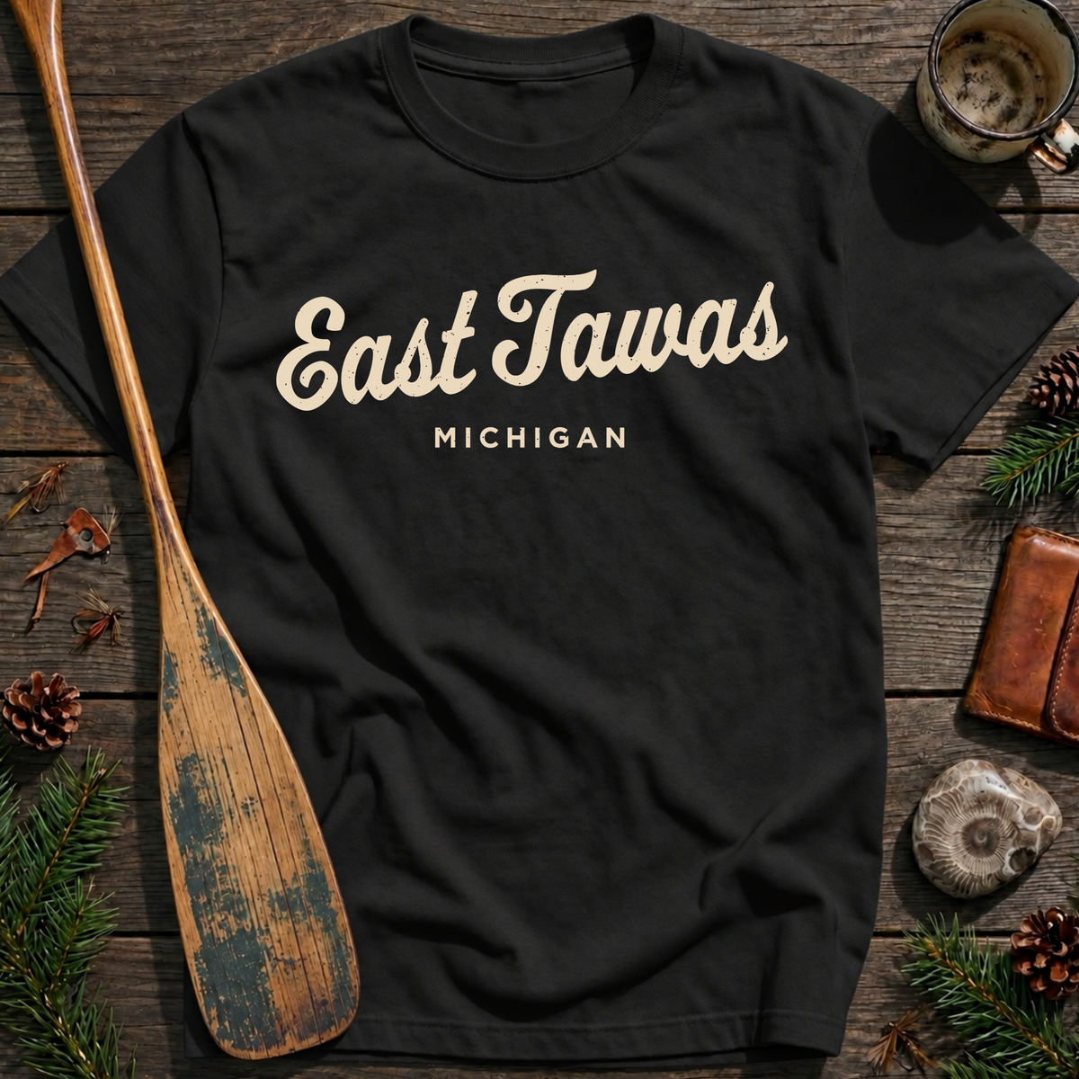 East Tawas Michigan Vintage Script T‑Shirt
