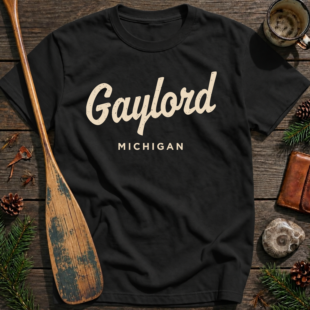 Gaylord Michigan Vintage Script T‑Shirt