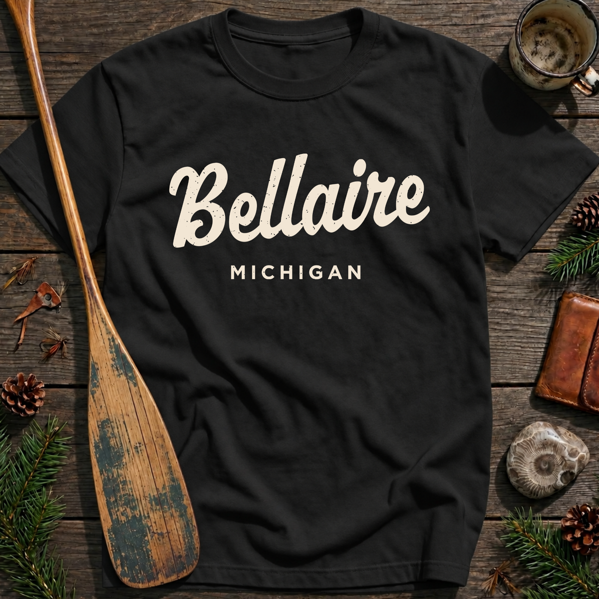 Bellaire Michigan Vintage Script T‑Shirt