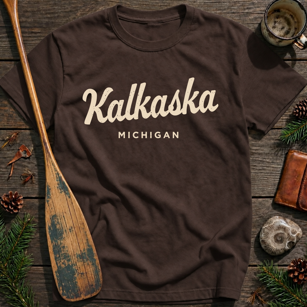Kalkaska Michigan Vintage Script T‑Shirt