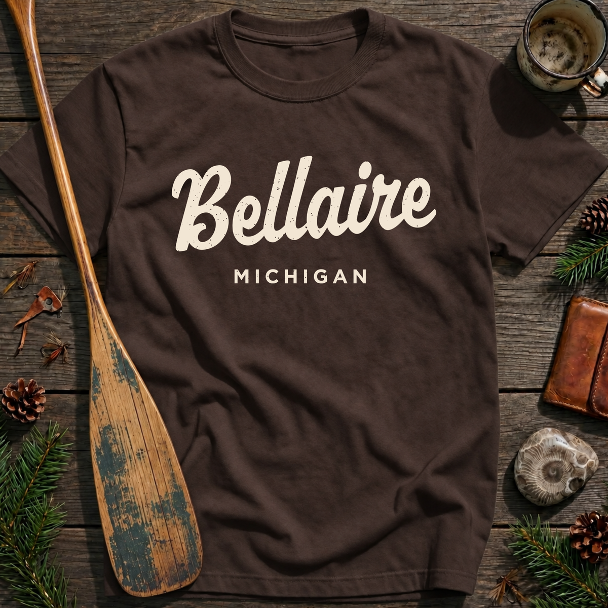 Bellaire Michigan Vintage Script T‑Shirt