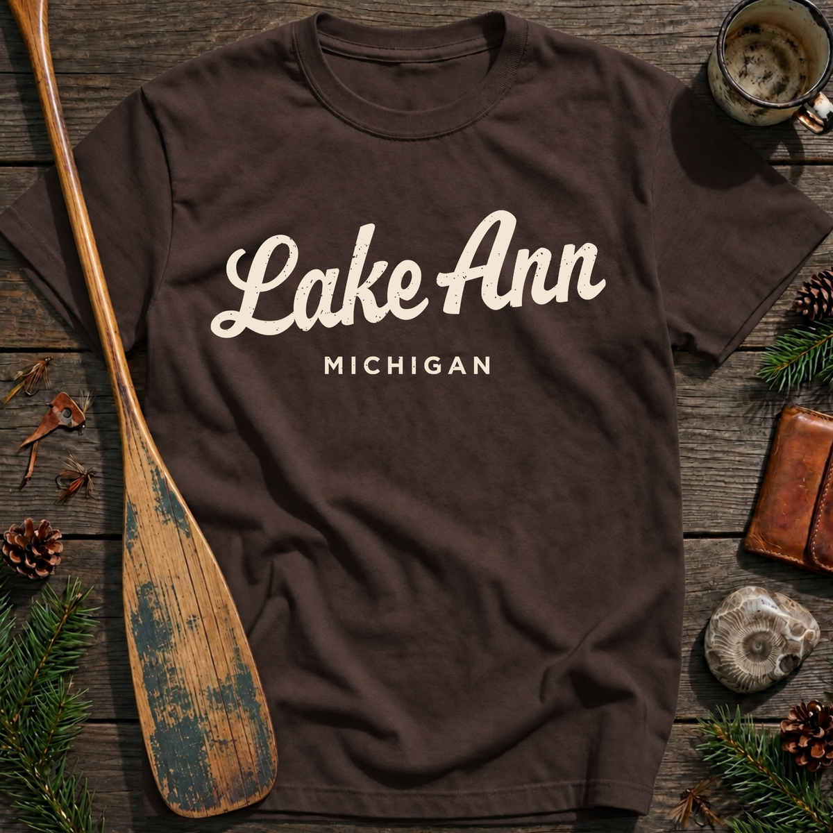Lake Ann Michigan Vintage Script T‑Shirt
