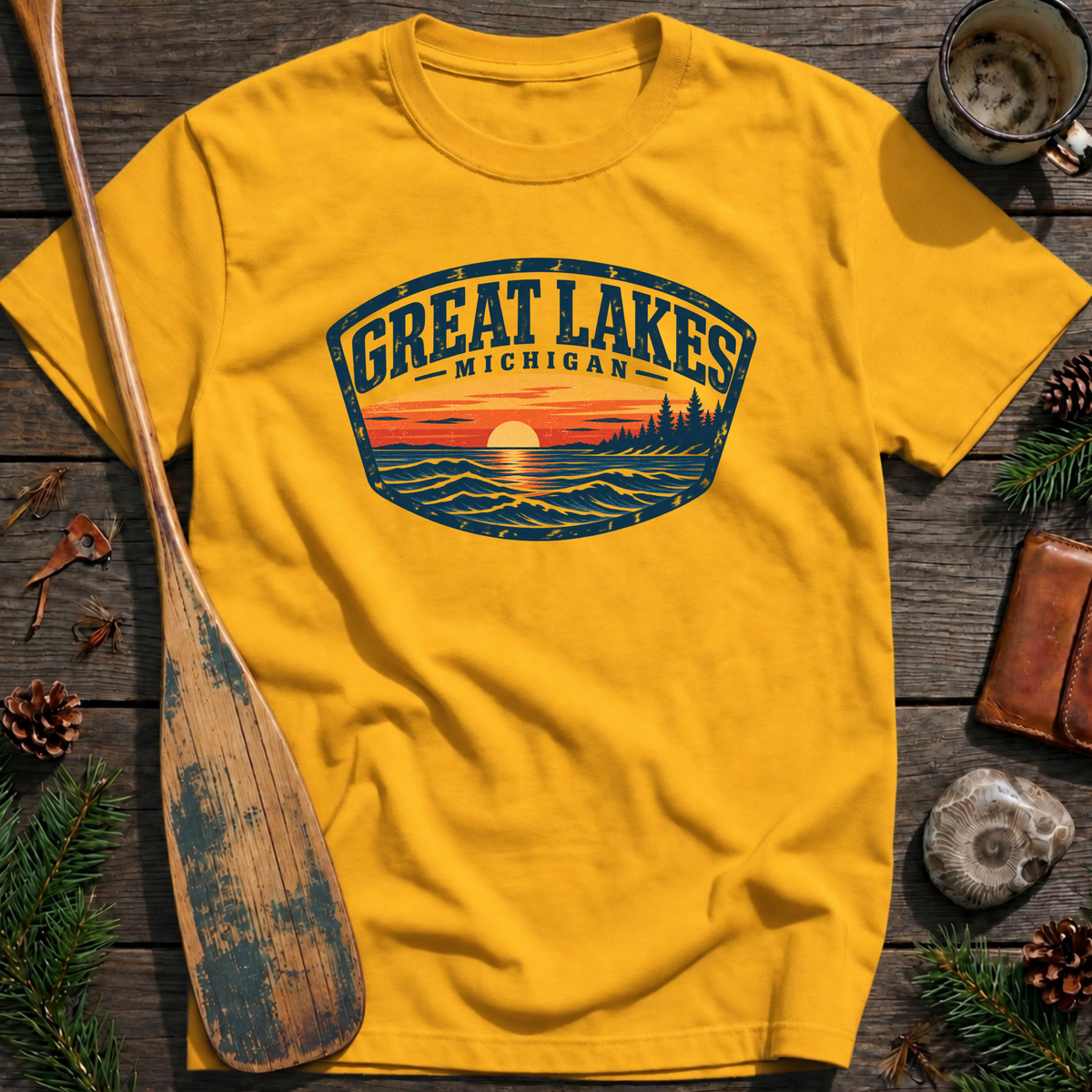 Great Lakes Michigan Sunset T-Shirt