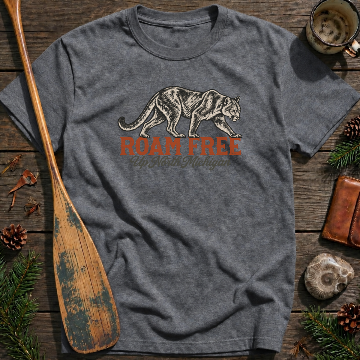 Roam Free Mountain Lion T-Shirt
