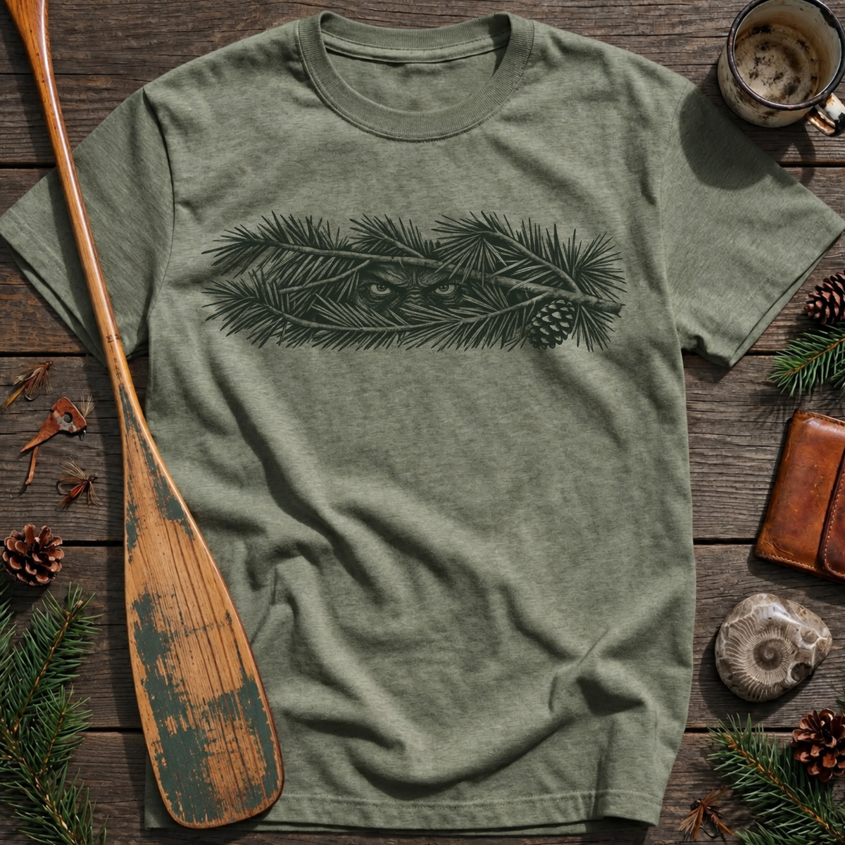 Bigfoot Eyes in the Pines T-Shirt