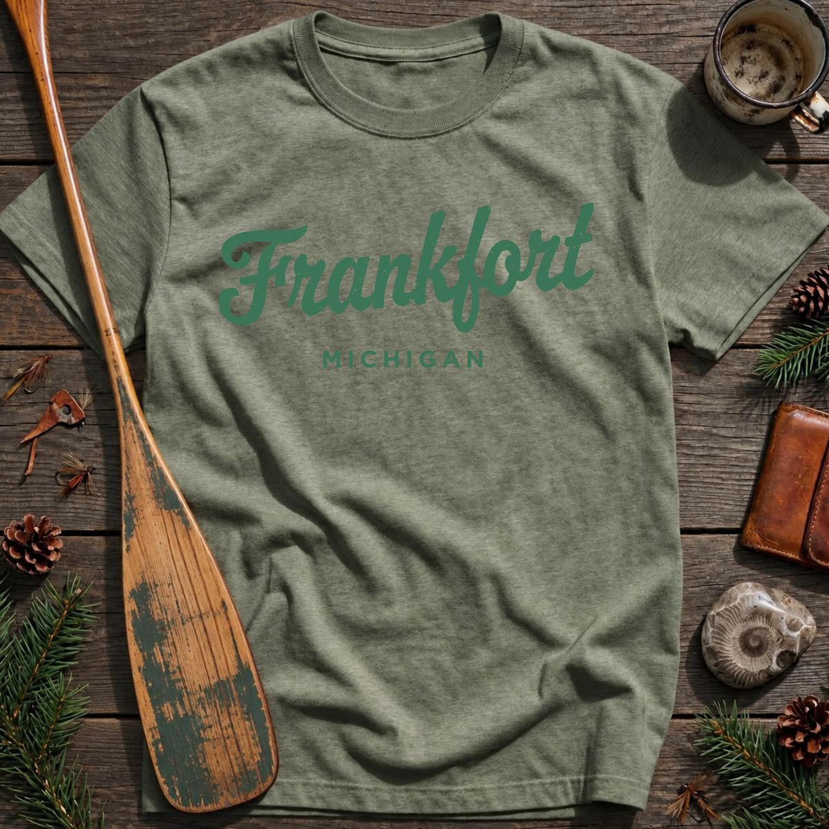 Frankfort Michigan Vintage Script T‑Shirt