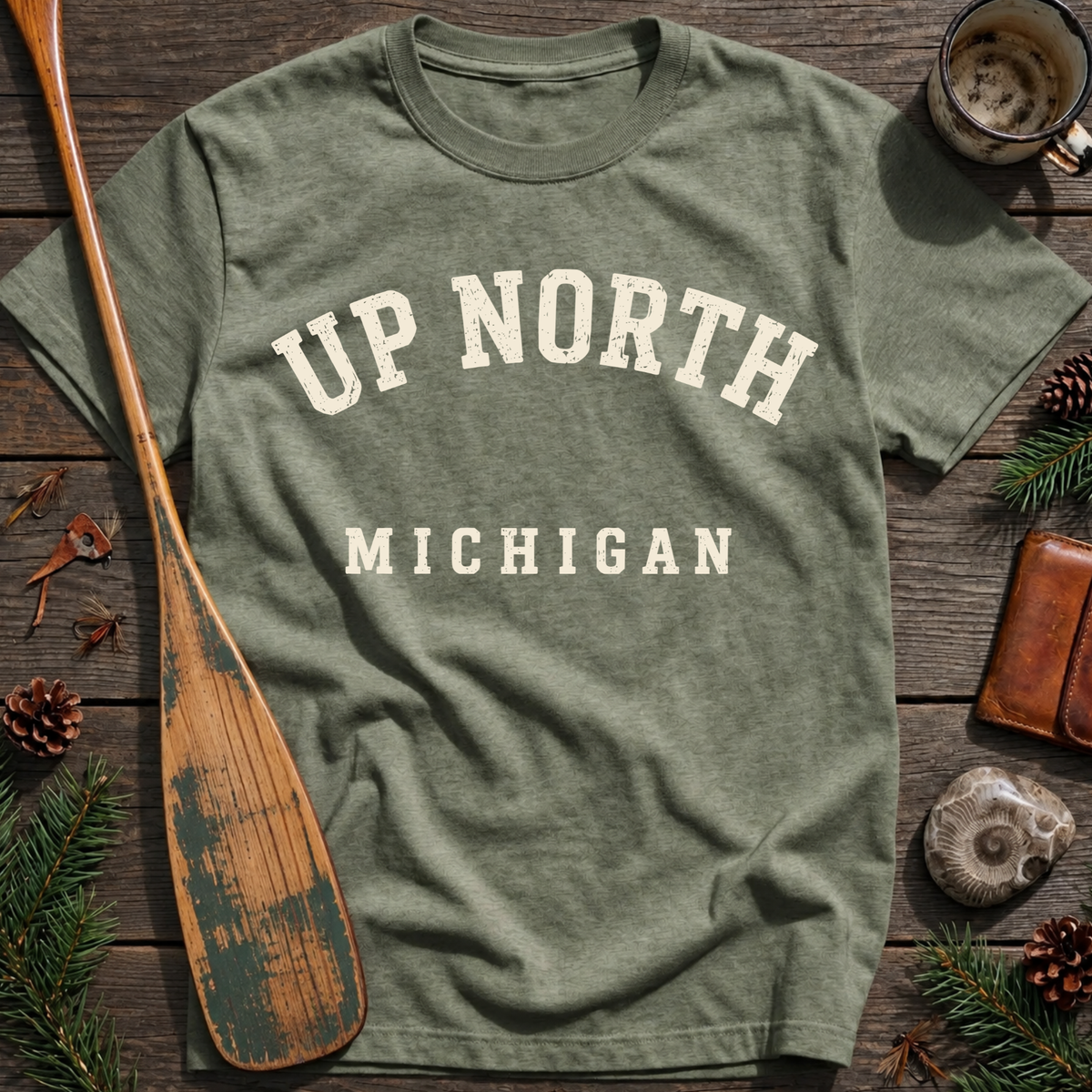 Up North Michigan Block T‑Shirt