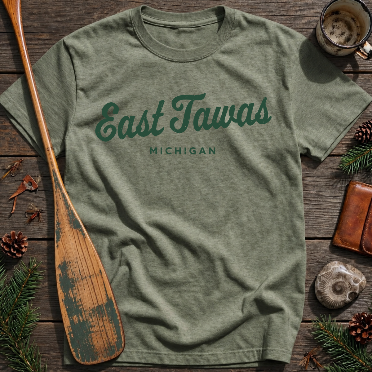 East Tawas Michigan Vintage Script T‑Shirt