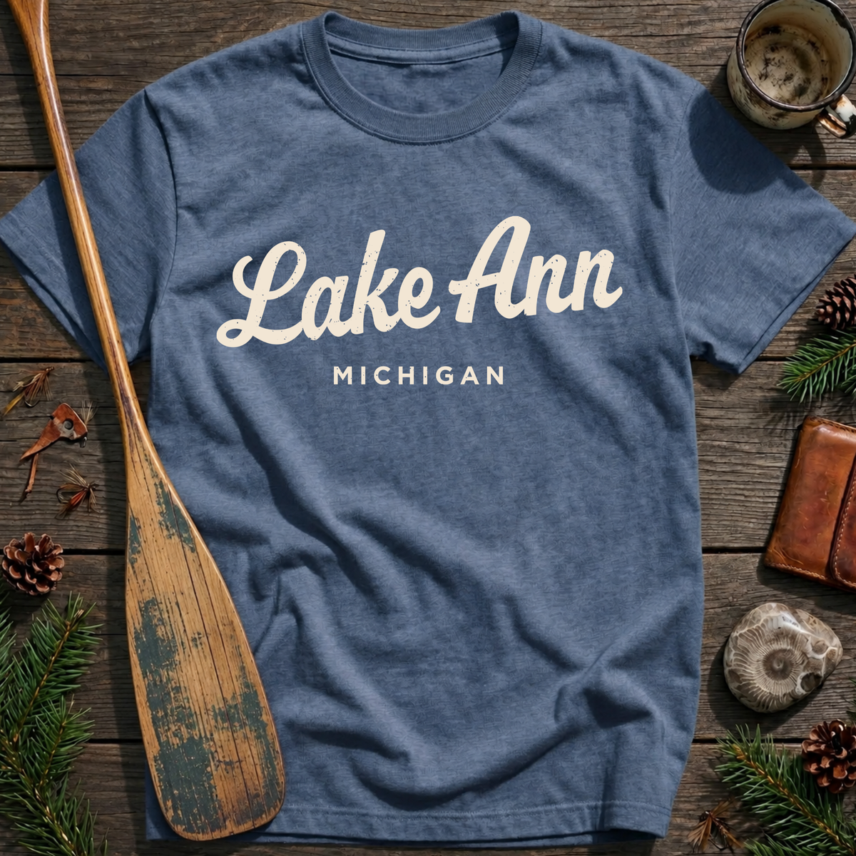 Lake Ann Michigan Vintage Script T‑Shirt