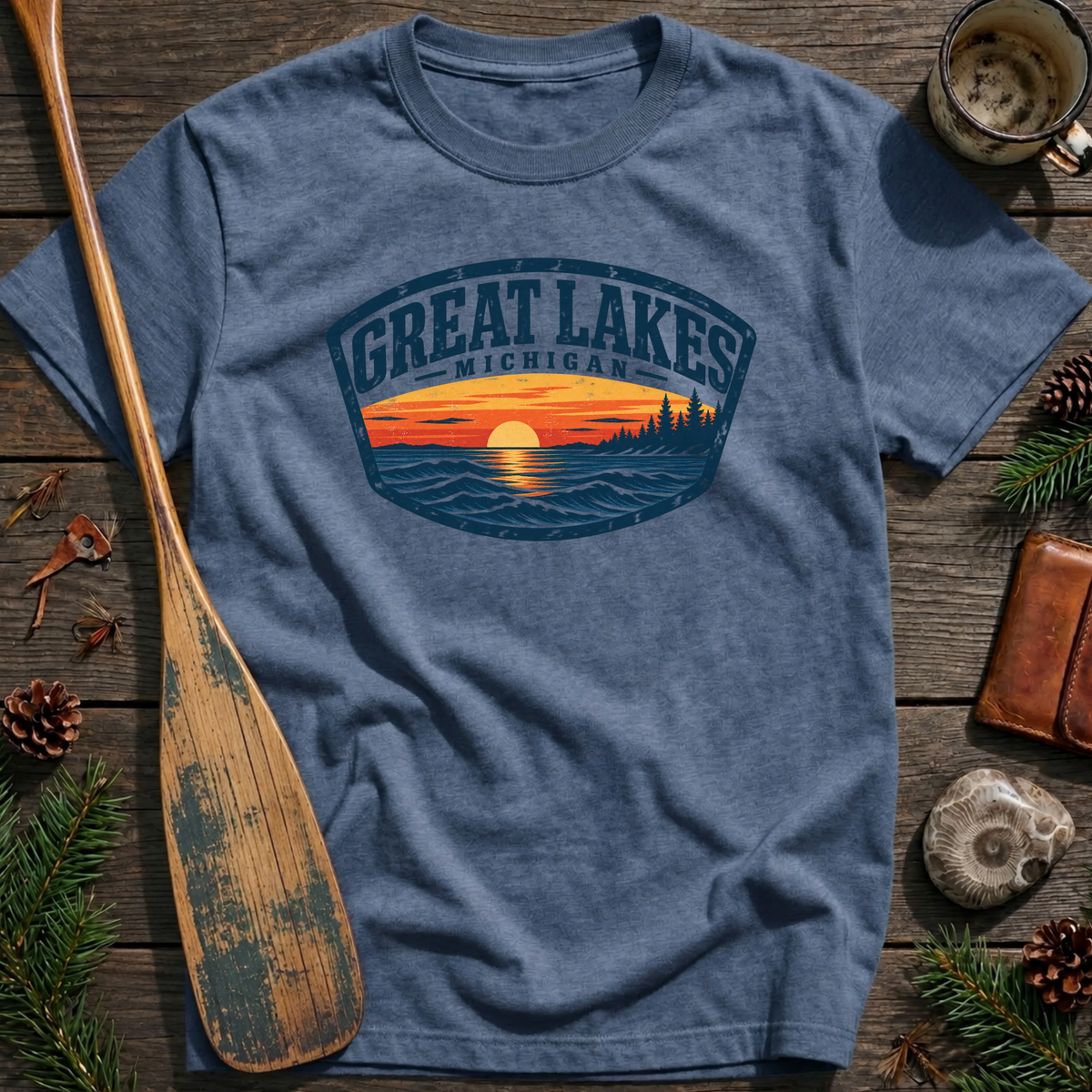 Great Lakes Michigan Sunset T-Shirt