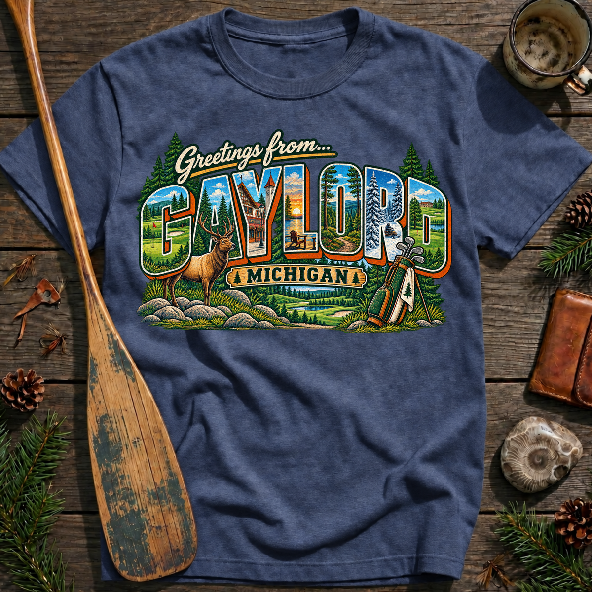 Greetings from Gaylord Michigan T‑Shirt