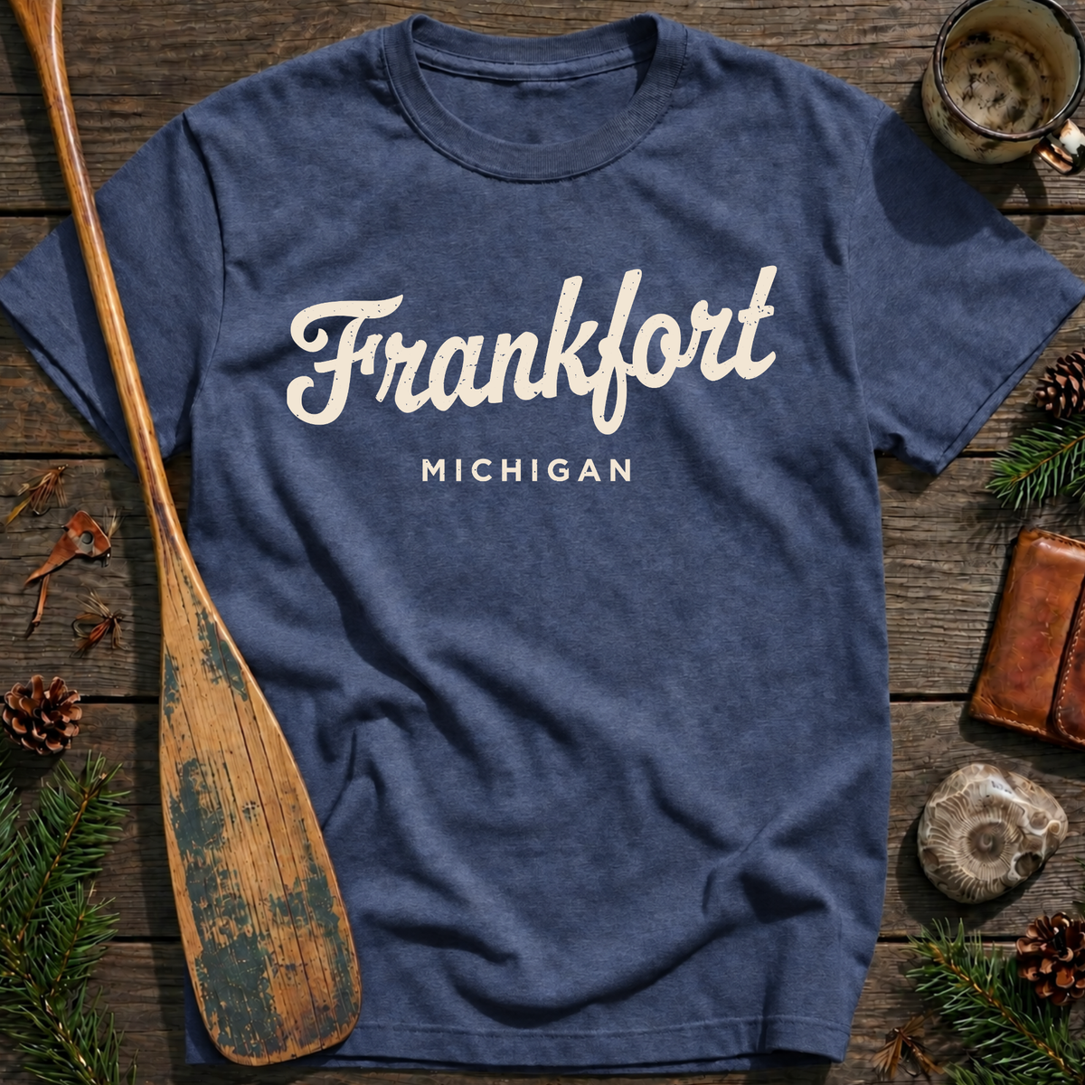 Frankfort Michigan Vintage Script T‑Shirt