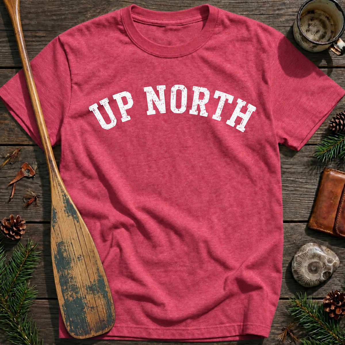 Up North Block Text T‑Shirt