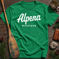 Alpena Michigan Vintage Script T‑Shirt