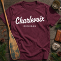 Charlevoix Michigan Vintage Script T‑Shirt