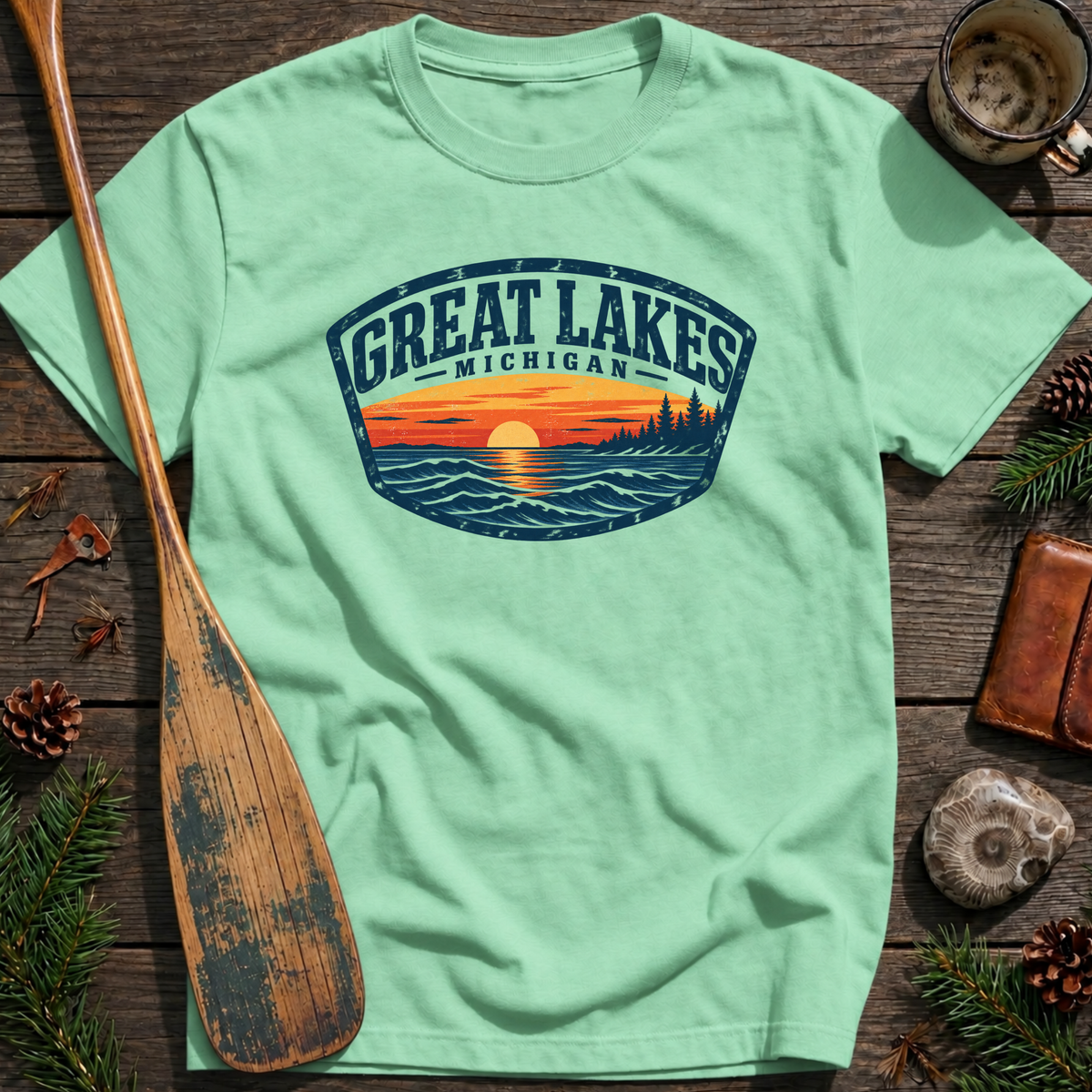 Great Lakes Michigan Sunset T-Shirt