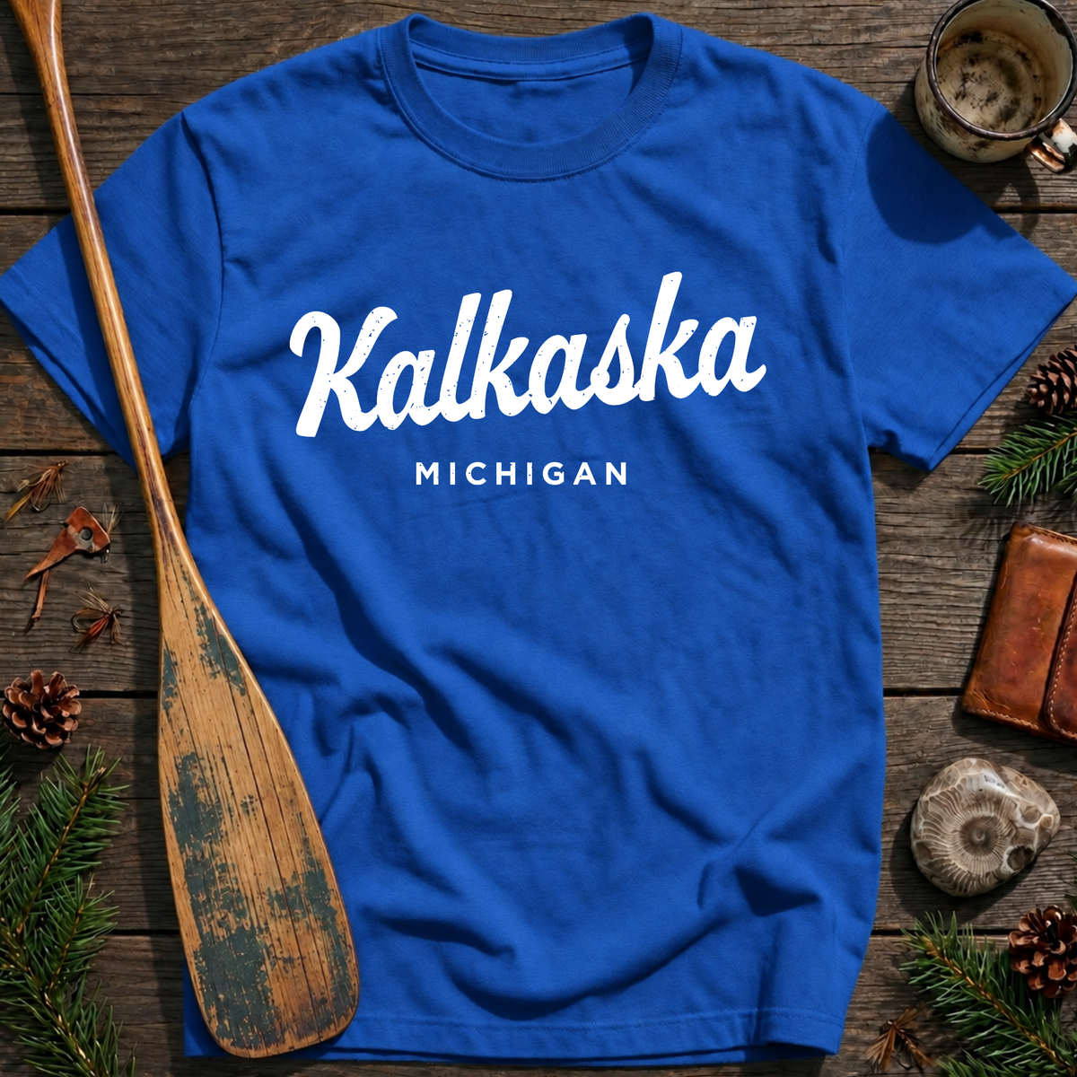 Kalkaska Michigan Vintage Script T‑Shirt
