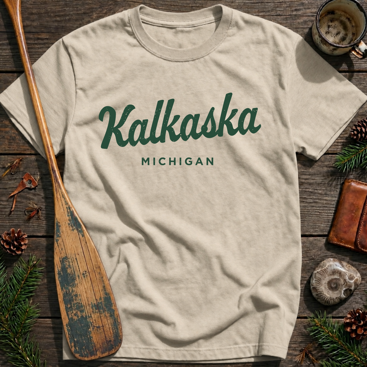 Kalkaska Michigan Vintage Script T‑Shirt
