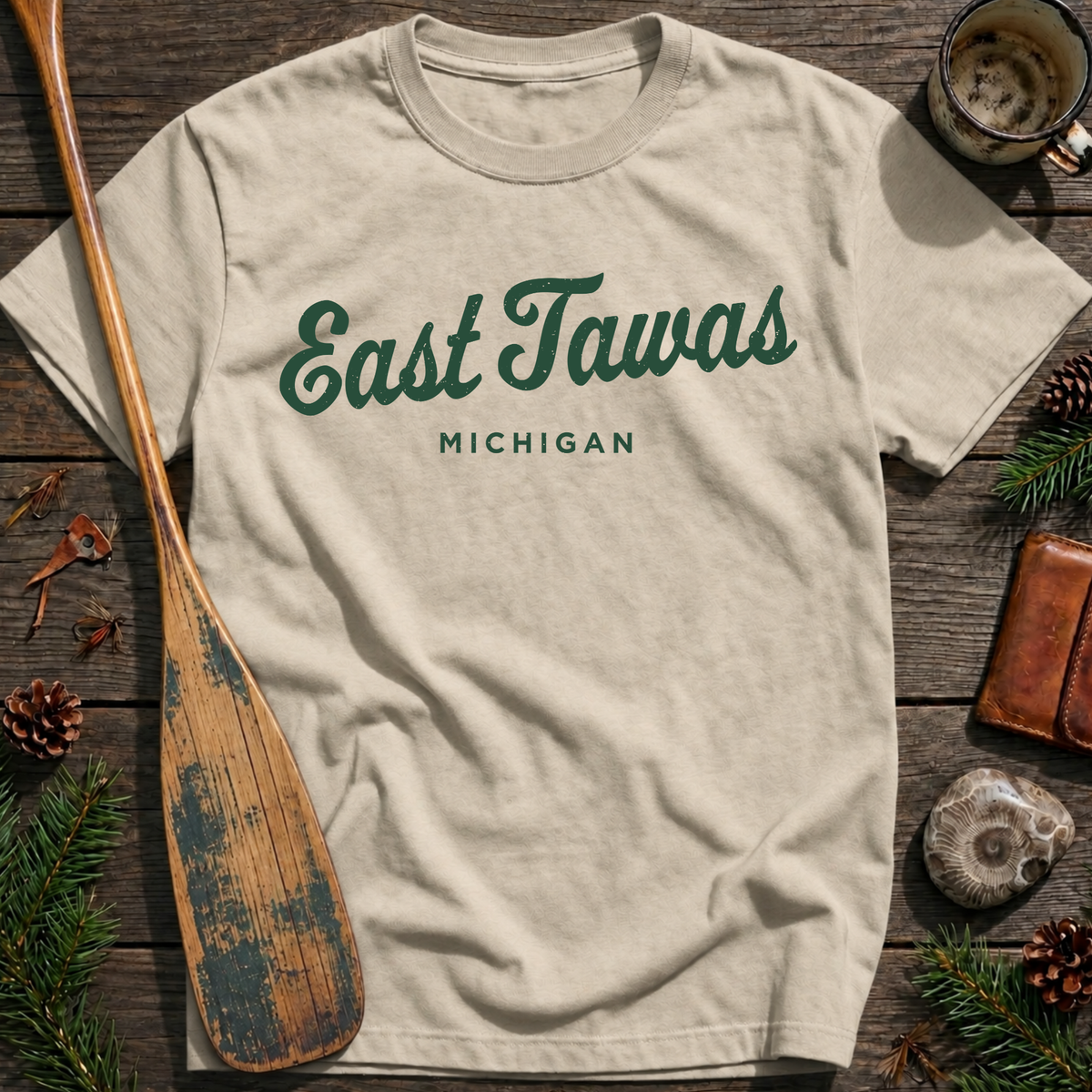 East Tawas Michigan Vintage Script T‑Shirt