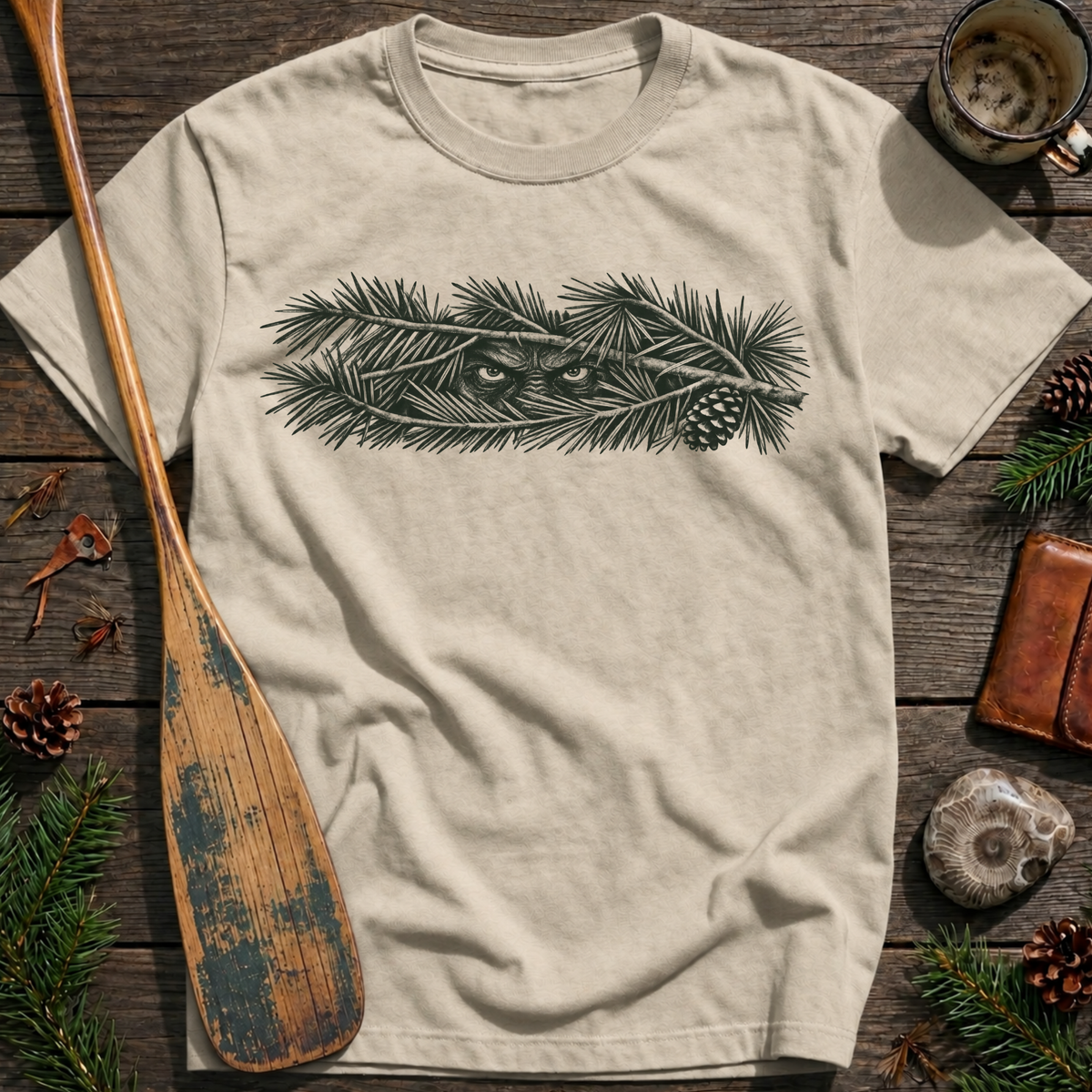 Bigfoot Eyes in the Pines T-Shirt
