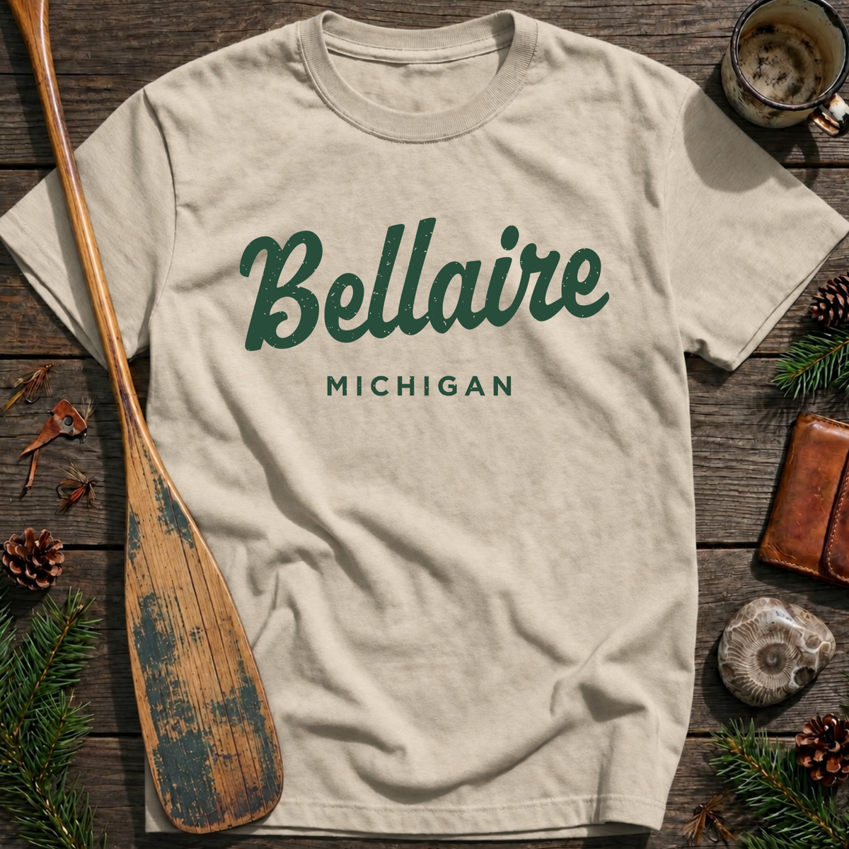 Bellaire Michigan Vintage Script T‑Shirt
