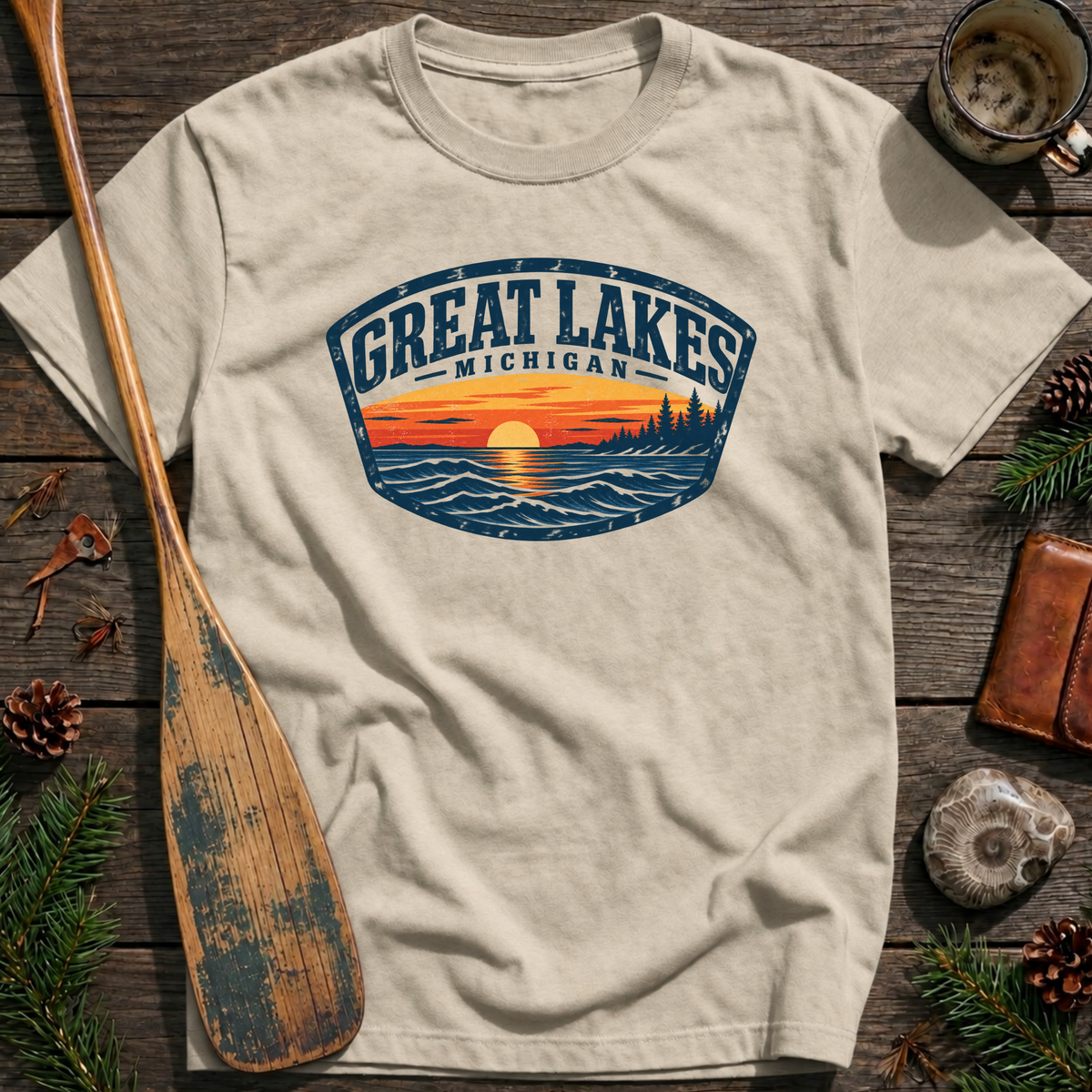 Great Lakes Michigan Sunset T-Shirt