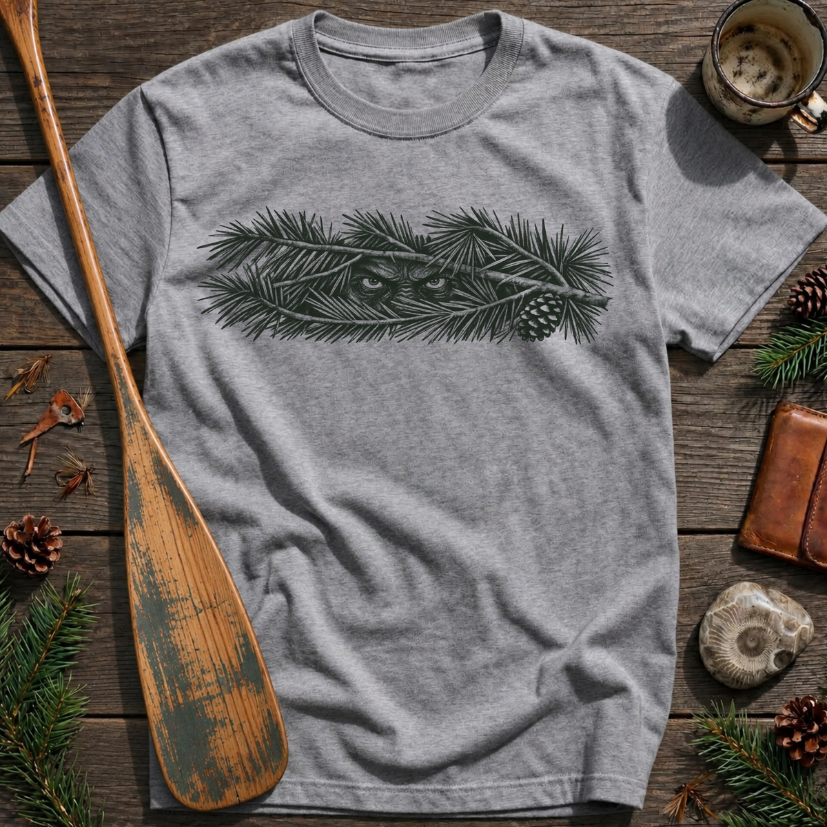 Bigfoot Eyes in the Pines T-Shirt