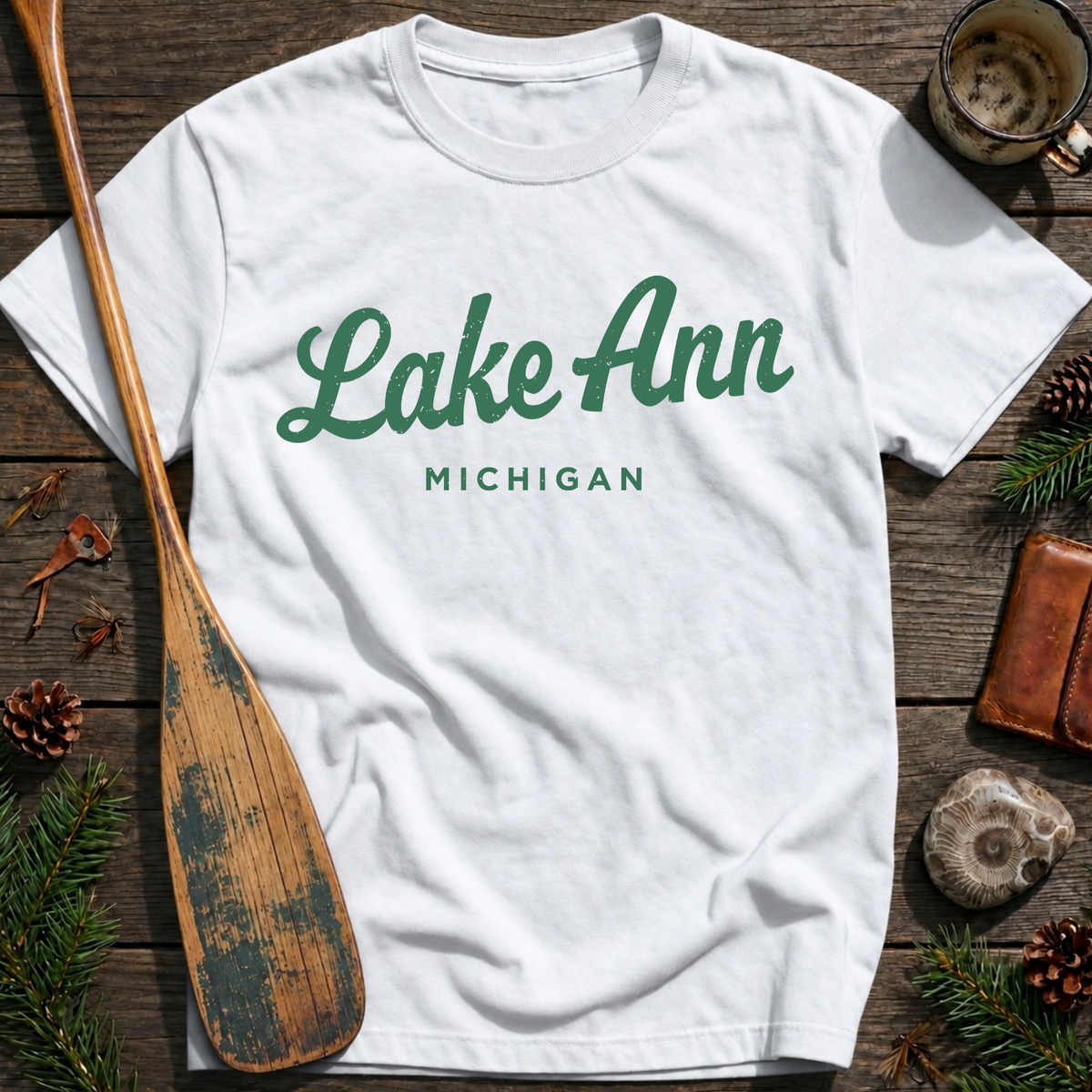 Lake Ann Michigan Vintage Script T‑Shirt