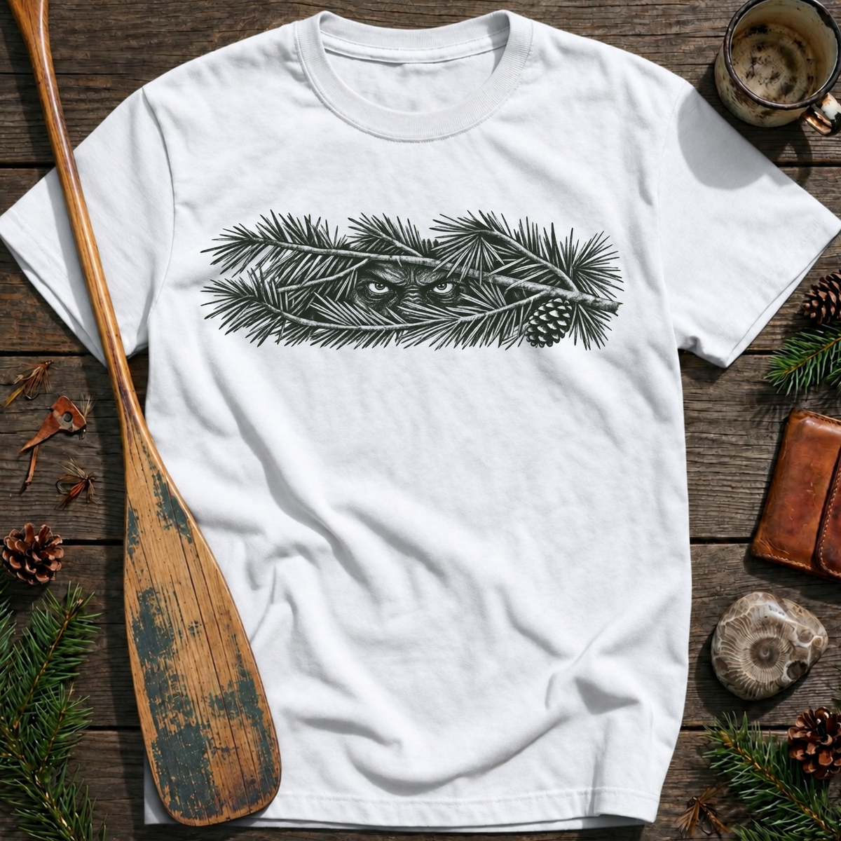 Bigfoot Eyes in the Pines T-Shirt