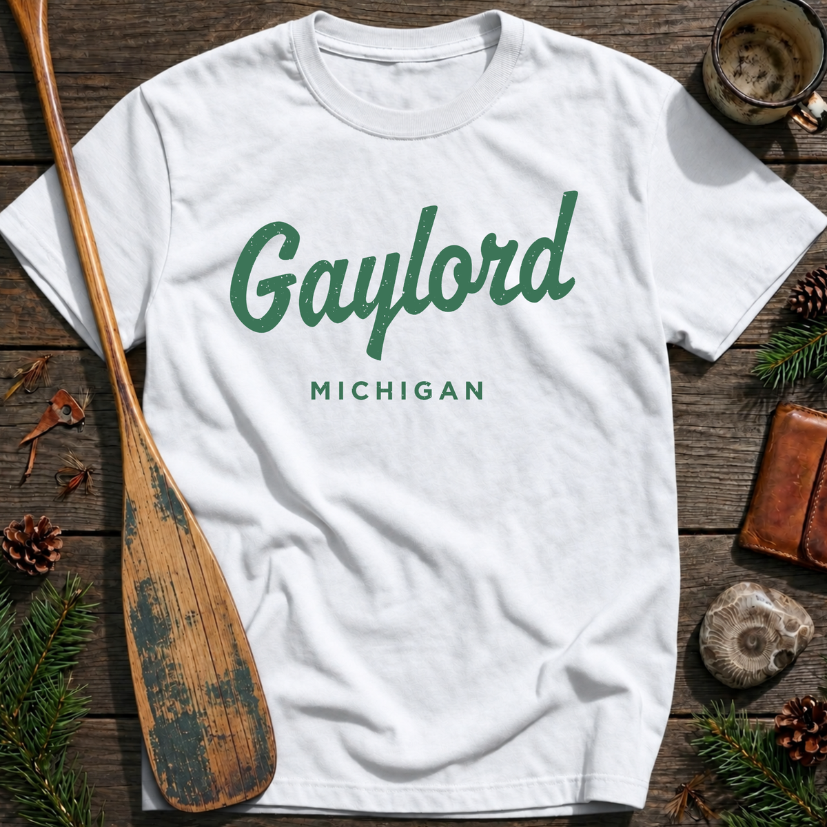 Gaylord Michigan Vintage Script T‑Shirt
